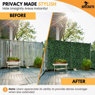 Expanding Trellis With Artificial Leaves 90x180 cm - Easy to Install ...