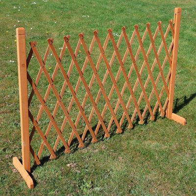 Expanding Wooden Trellis Fence Freestanding Garden Screen Divider Portable 6ft