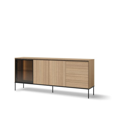 Expansive Oak Linear Display Sideboard H850mm W2010mm D410mm - Modern ...