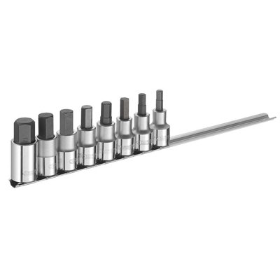 Expert 1/2in Drive Hex Bit Socket Set, 8 Piece Multi Colour (One Size)