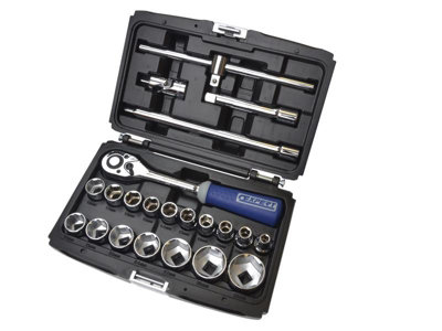 Expert E032900 Socket & Accessory Set of 22 Metric 1/2in Drive BRIE032900B