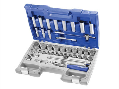 Expert E032908 Socket & Accessory Set of 42 Metric 1/2in Drive BRIE032908B