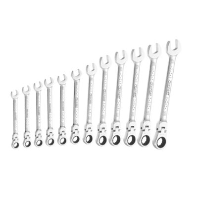 Expert E111102 Flexible Head Ratchet Spanner Set, 12 Piece BRIE111102B