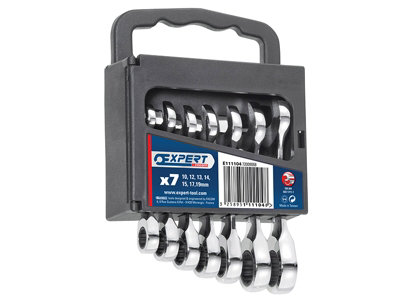Expert E111104 Stubby Ratchet Spanner Set, 7 Piece BRIE111104B