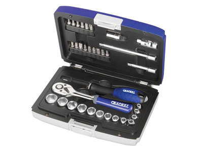 Expert E194672 Socket & Accessory Set of 34 Metric 1/4in Drive BRIE194672B