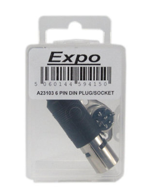 Expo 6 Pin DIN Plug and Socket Set