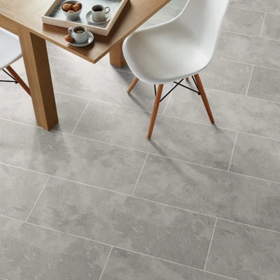 Expona Commercial 5058 Dovestail Slate Light Grey Stone Effect Glue ...