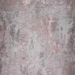 Exposed Industrial Texture Blush Pink / Rose Gold Wallpaper