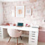 Exposed Industrial Texture Blush Pink / Rose Gold Wallpaper