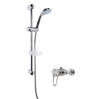 Exposed Round Manual Valve Shower Set DIY at B&Q