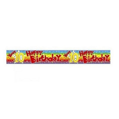 10th Birthday Banner - Double Digits Celebration Decor