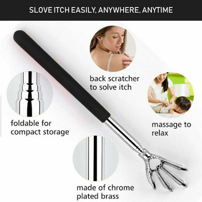 Extendable Back Scratcher Black Telescopic Eagle Claw Metal Massager ...