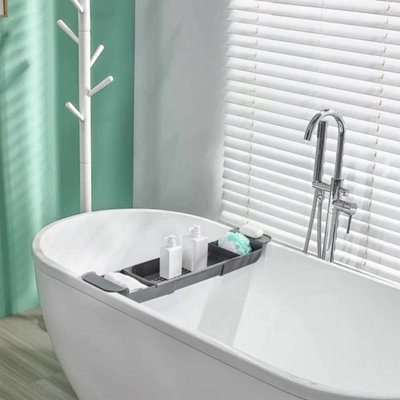 Extendable Bathtub Rack Bathroom Storage Caddy Tray