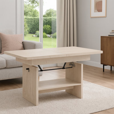 Extendable Coffee-to-Dining Table - Adjustable 116-156cm, Height