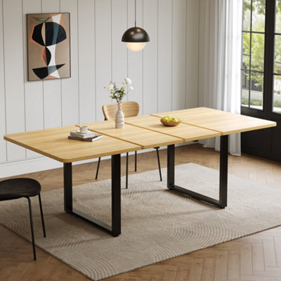 Extendable Dining Table 140-180-220x80cm, Rectangular Kitchen & Dining ...
