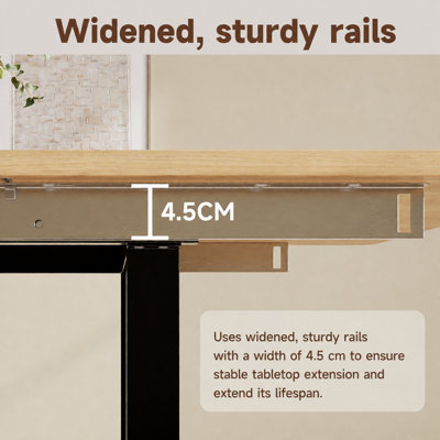 Extendable Dining Table 140-180-220x80cm, Rectangular Kitchen & Dining ...