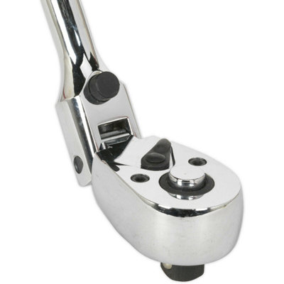 Extendable Flip Reverse Ratchet Wrench - 3/8 Inch Sq Drive - Locking Flexi-Head