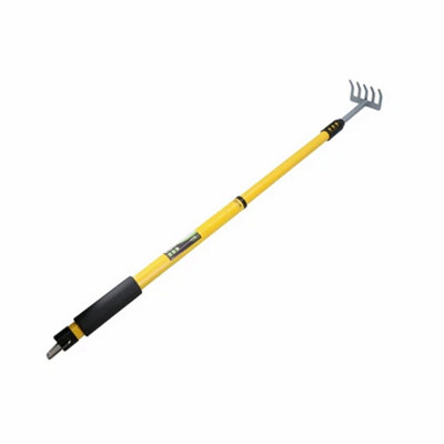 Extendable Garden Leaf Rake with Adjustable Handle