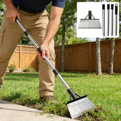 Extendable Garden Moss Scraper with Stainless Steel Handle Up to 165cm
