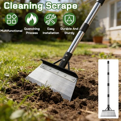 Extendable Garden Moss Scraper with Stainless Steel Handle Up to 165cm