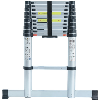 Extendable Ladder 3.8m Soft Close 12 Steps Max Height