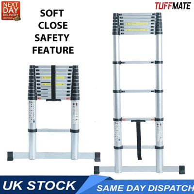 Extendable Ladder 3.8m Soft Close 12 Steps Max Height