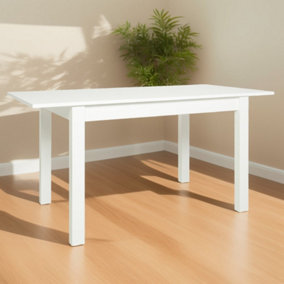 Extendable Modern Dining Table - Ramen Midi 120-160 cm White