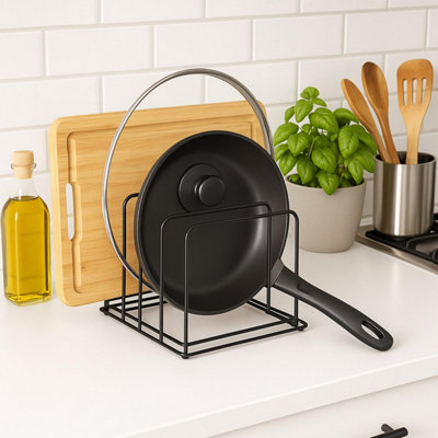 Extendable Pan and Bakeware Rack 3 Slot Kitchen Cupboard Organiser for ...