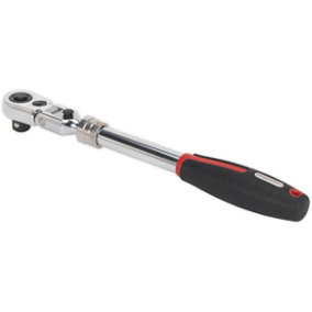 Extendable Ratchet Wrench - 1/2" Sq Drive - Locking Flexi-Head - 72-Tooth Action