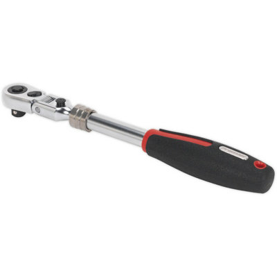 Extendable Ratchet Wrench - 3/8" Sq Drive - Locking Flexi-Head - 72-Tooth Action