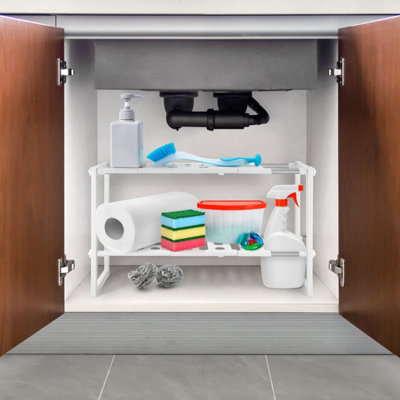 Adjustable under sink shelf cheap