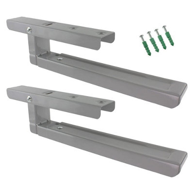 Extendable Wall Mounting Brackets for Microwave Silver / Grey