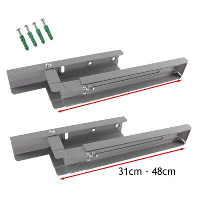 Extendable Wall Mounting Brackets for Microwave Silver / Grey