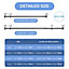 Extendable Wardrobe Pole 70-123CM Adjustable Rail Hanger Steel Heavy Duty Easy Assemble