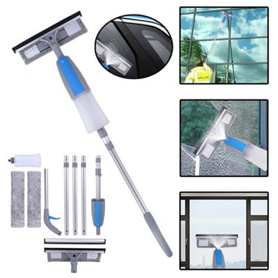 Extendable Window Cleaner Kit Telescopic Glass Cleaning Pole Long ...
