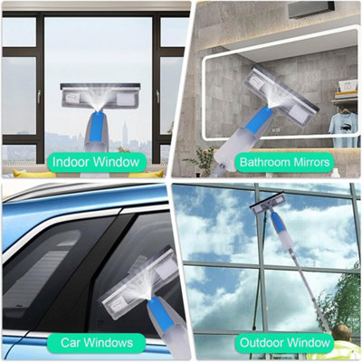 Extendable Window Cleaner Kit Telescopic Glass Cleaning Pole Long ...