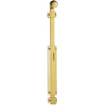 Extended Surface Mounted Flat Door Bolt Lock 355 X 36mm Polished Brass ...