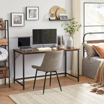 Extended Work Surface, Industrial Style Office Desk with Metal ...