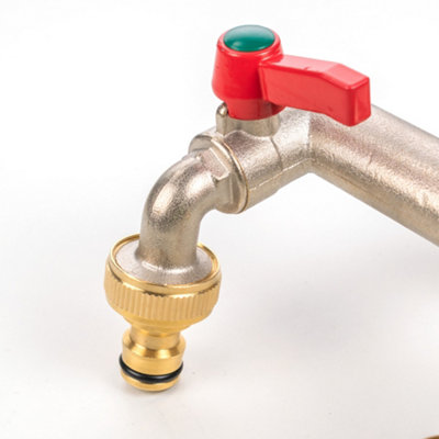 extender outlet kit for ibc water tank s60x6 2" coarse thread outlet with two outlet tap splitter/manifold - 7