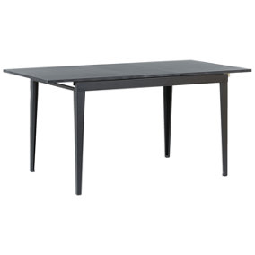 Extending Dining Table 120/160 x 80 cm Black NORLEY