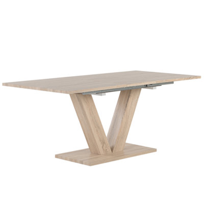 Extending Dining Table 140-180 x 90 cm Light Wood LIXA