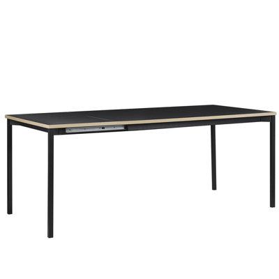 Extending Dining Table 140/190 x 90 cm Black AVIS