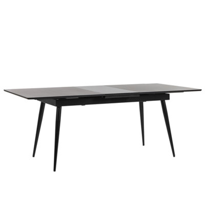 Extending Dining Table 160/200 x 90 cm Black MALDON