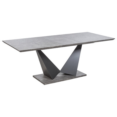 Extending Dining Table 160/200 x 90 cm Concrete Effect ALCANTRA