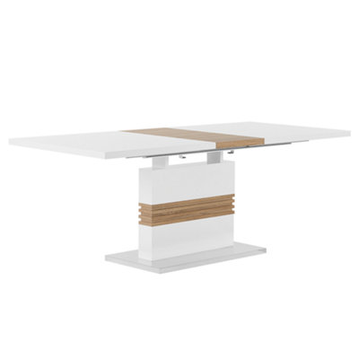 Extending Dining Table 160-200 x 90 cm White SANTANA