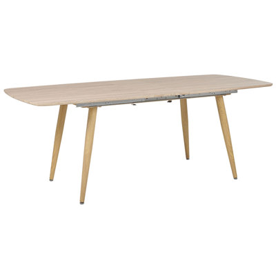 Extending Dining Table 180/210 x 90 cm Light Wood HAGA | DIY at B&Q