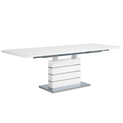 Extending Dining Table 180/220 x 90 cm White HAMLER