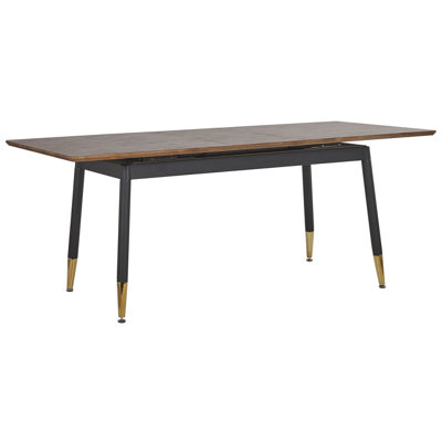 Extending Dining Table CALIFORNIA Dark Brown 160/200 cm 90 cm