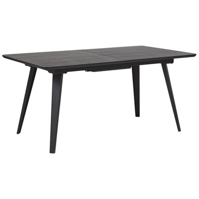 Extending Dining Table IRVINGTON Black 160/200 cm 90 cm