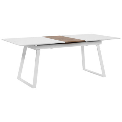 Extending Dining Table KALUNA White 160/200 cm 90 cm